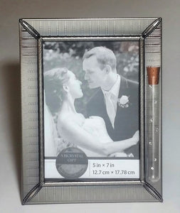 Jewish Wedding Picture Frame - Jewish Engagement Gift - 5x7 inch Picture - Chuppah - Holds Shards