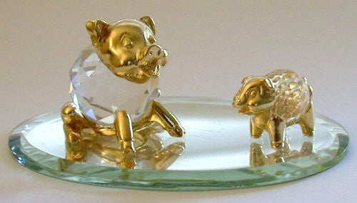 Crystal Pig Family - Pig Family Figurine