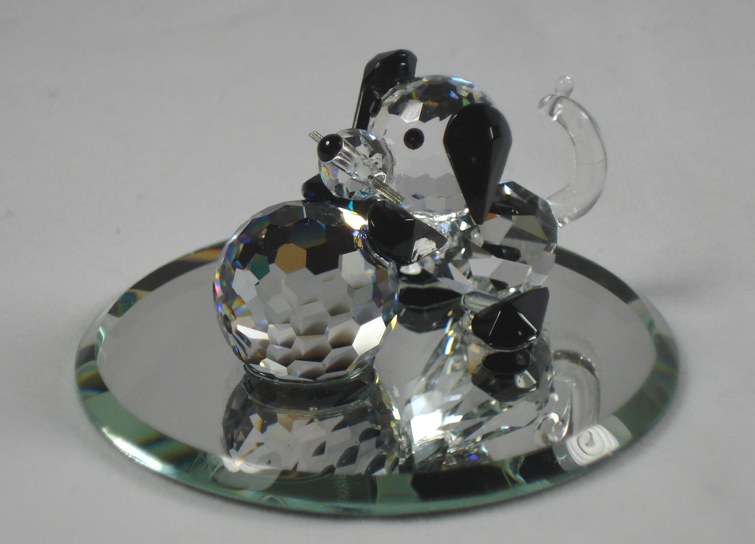 Crystal Puppy With Ball Handcrafted Using Swarovski Crystal - Dog Miniature