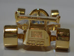 Load image into Gallery viewer, Crystal Race Car Figurine - Race Car Miniature - Gold Tone Race Car
