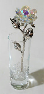 Load image into Gallery viewer, Aurora Borealis Crystal Rose In Vase
