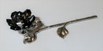 Load image into Gallery viewer, Stunning Black Crystal Rose Figurine - Unique Crystal Rose Gift
