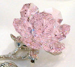 Load image into Gallery viewer, Pink Crystal Rose Handcrafted By Bjcrystalgifts Using Swarovski Crystal - Crystal Rose Figurine
