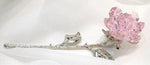Load image into Gallery viewer, Pink Crystal Rose Handcrafted By Bjcrystalgifts Using Swarovski Crystal - Crystal Rose Figurine

