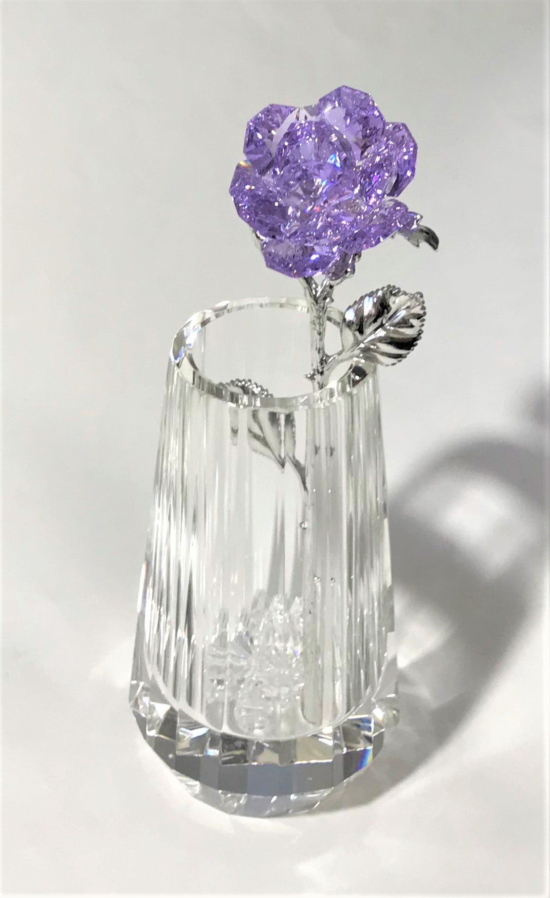 Purple Crystal Rose - Purple Crystal Flower - Rose Centerpiece