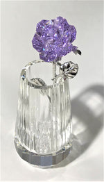 Load image into Gallery viewer, Purple Crystal Rose - Purple Crystal Flower - Rose Centerpiece
