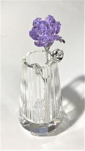 Purple Crystal Rose - Purple Crystal Flower - Rose Centerpiece