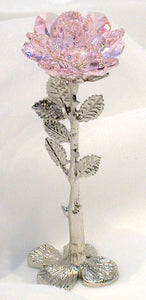 Pink Crystal Rose Made Using Swarovski Crystal