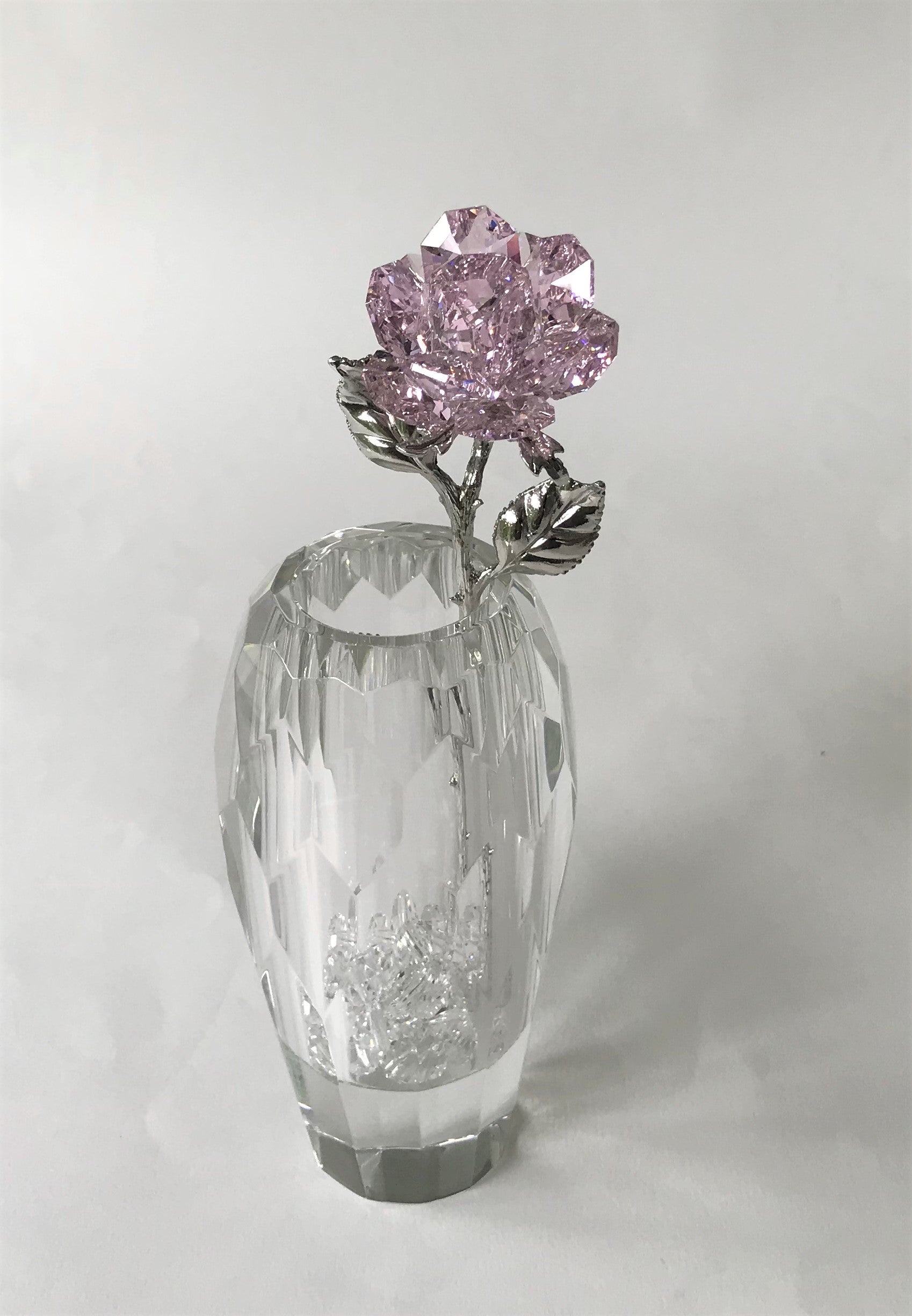 Pink Crystal Rose Handcrafted By Bjcrystalgifts Using Swarovski