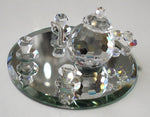 Load image into Gallery viewer, Crystal Tea Set Figurine - Tea Set Miniature Handcrafted By Bjcrystalgifts Using Swarovski Crystal
