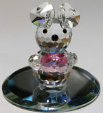 Load image into Gallery viewer, Crystal Teddy Bear Figurine With Pink Heart Handcrafted With Swarovski Crystal
