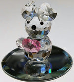 Load image into Gallery viewer, Crystal Teddy Bear Figurine With Pink Heart Handcrafted With Swarovski Crystal
