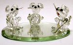Load image into Gallery viewer, Crystal Three Blind Mice Figurine Handcrafted By Bjcrystals Using Swarovski Crystals
