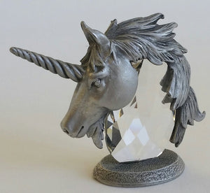 Unicorn Figurine Handcrafted with Genuine Pewter and Swarovski Crystal By the Artisans At Bjcrystalgifts