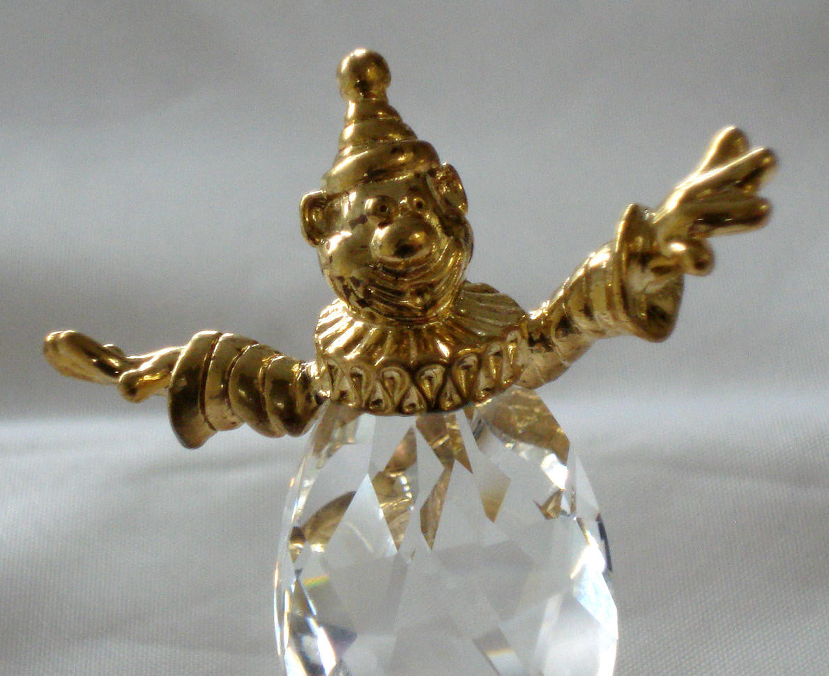 Crystal Unicycle Clown - Whimsical Clown - Clown Handcrafted By The Artisans At Bjcrystalgifts Using Swarovski Crystal
