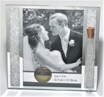 Load image into Gallery viewer, Jewish Wedding Picture Frame Holds Shards Broken Under The Chuppah - Jewish Wedding Engagement Gift
