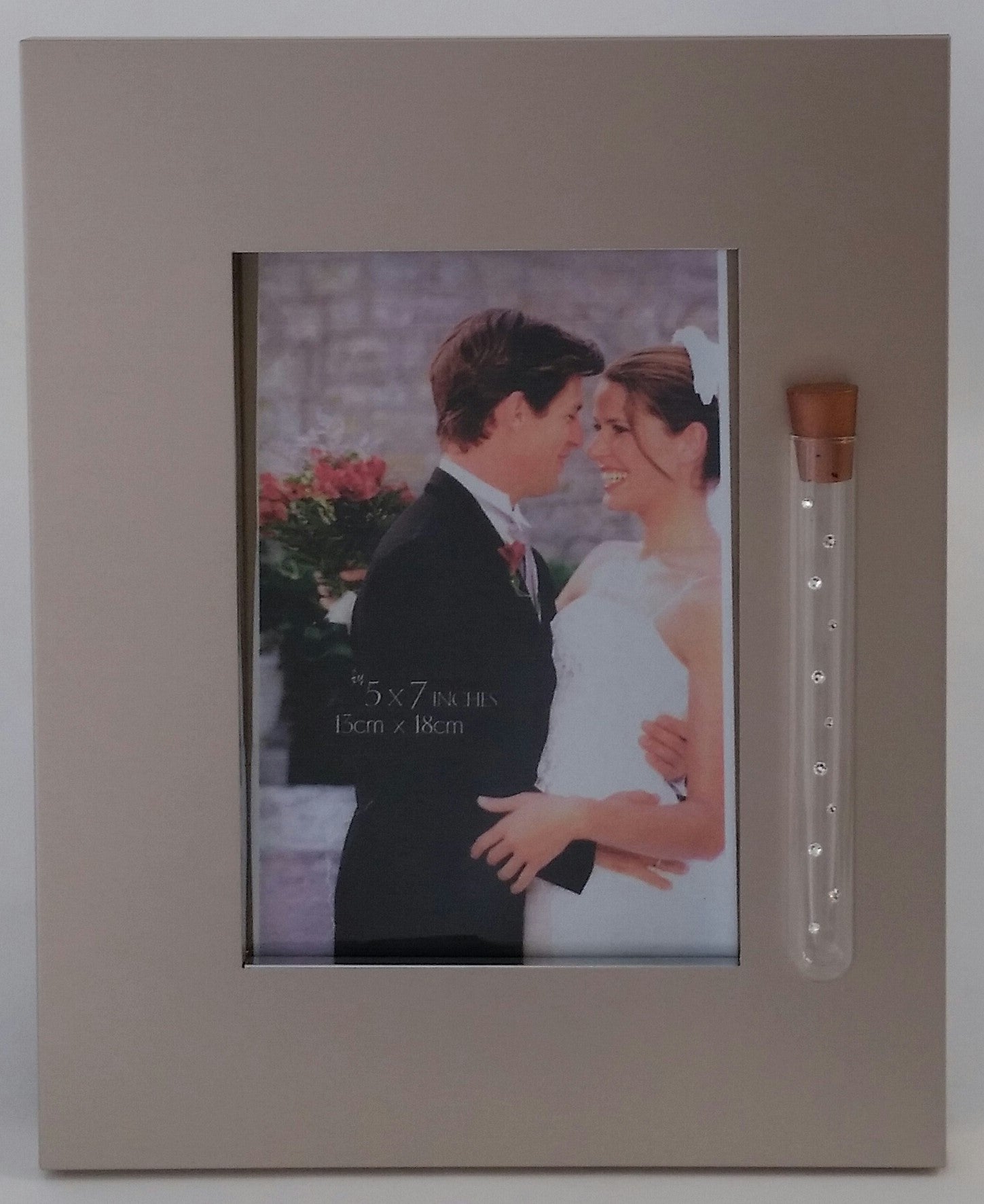 Jewish Wedding Picture Frame - Brush Silver - Jewish Engagement Gift