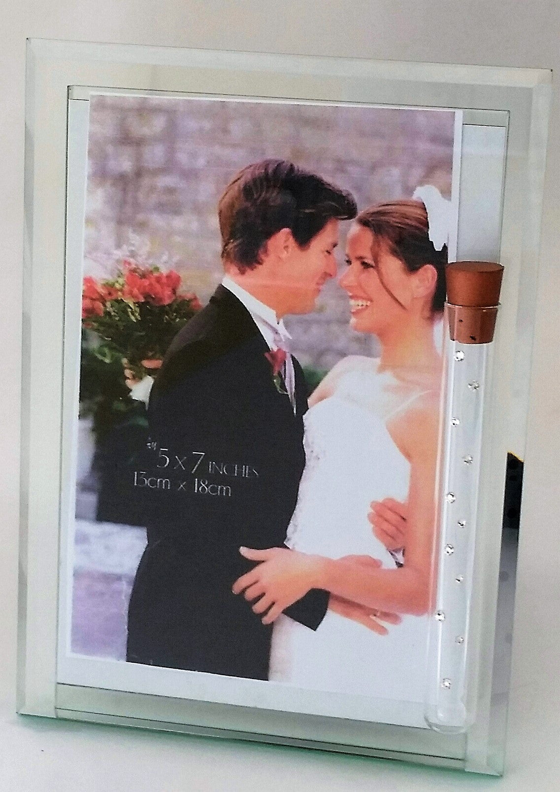 Jewish Wedding Photo Frame - Holds Shards From Wedding Ceremony - Glass Frame