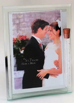 Load image into Gallery viewer, Jewish Wedding Photo Frame - Holds Shards From Wedding Ceremony - Glass Frame

