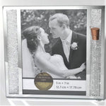 Load image into Gallery viewer, Jewish Wedding Picture Frame Holds Shards Broken Under The Chuppah - Jewish Wedding Engagement Gift
