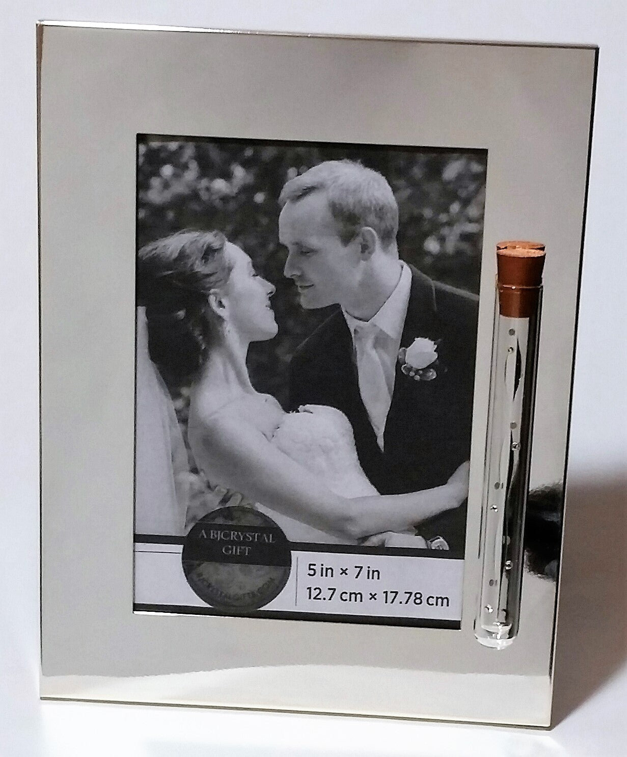 Jewish Wedding Picture Frame - Jewish Engagement Gift - Chuppah - Silver Plated Reflective