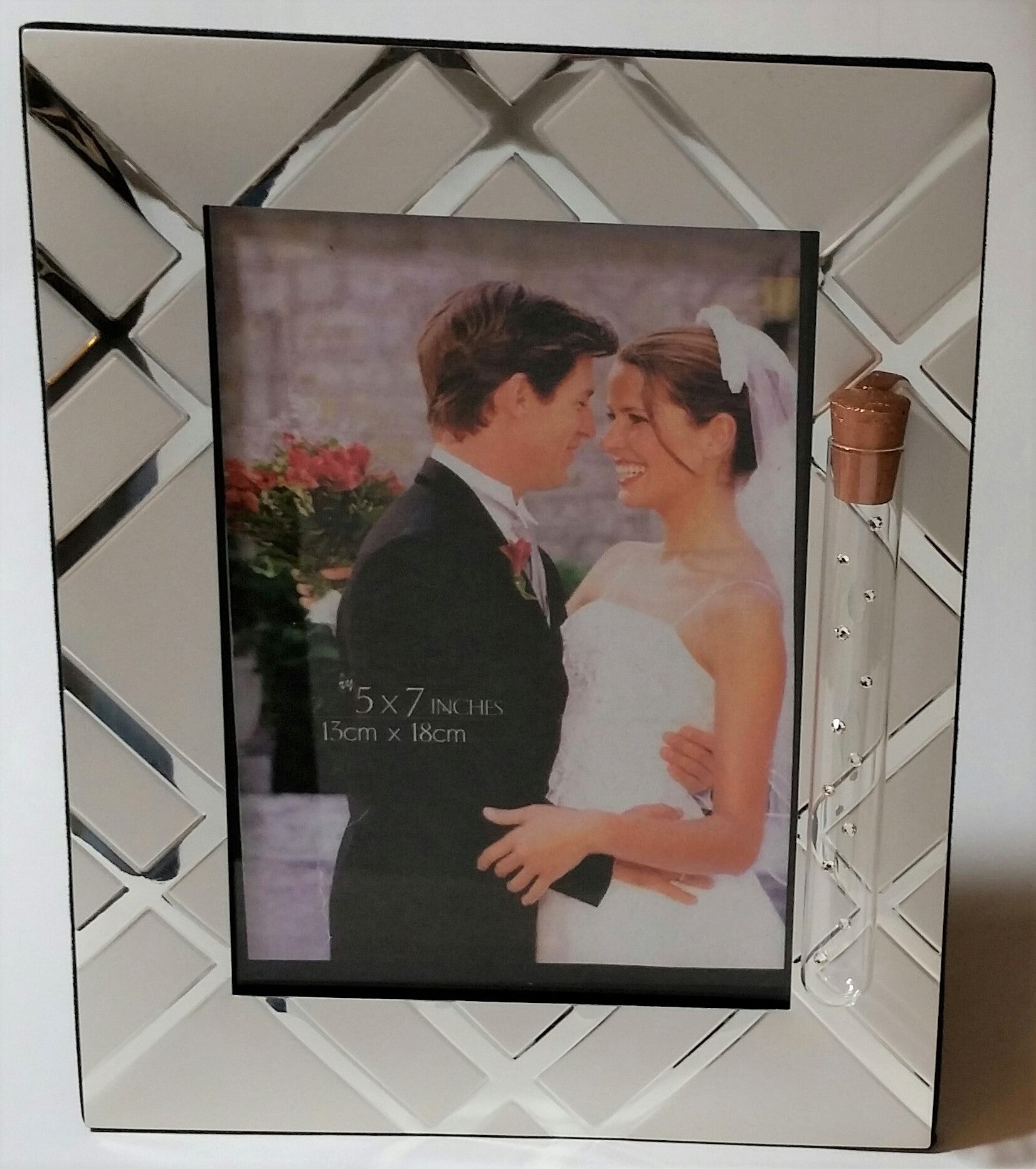 Jewish Wedding Picture Frame - Holds Shards From Wedding Ceremony - Holds 5x7 Picture