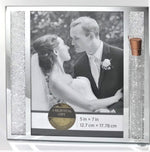 Load image into Gallery viewer, Jewish Wedding Picture Frame Holds Shards Broken Under The Chuppah - Jewish Wedding Engagement Gift
