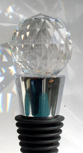 Crystal Wine Stopper - Stainless Steel Wine Stopper Handcrafted By Bjcrystalgifts With Swarovski Crystal