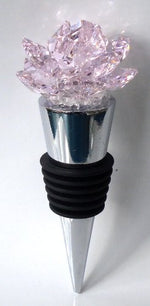 Load image into Gallery viewer, Pink Crystal Rose Wine Stopper
