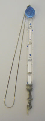 Load image into Gallery viewer, Crystal Torah Pointer - Blue Crystal Yad Handcrafted Using Swarovski Crystal
