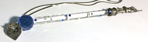 Personalized Blue Crystal Yad For Bar Mitzah - Personalized Blue Torah Pointer