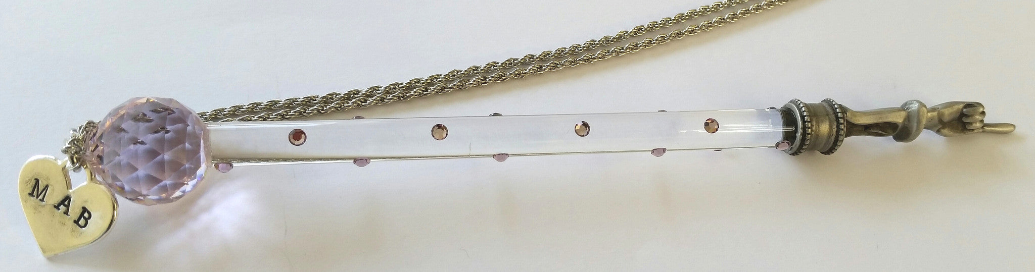 Personalized Crystal Yad For Bat Mitzvah - Personalized Crystal Torah Pointer Handcrafted With Swarovski Crystal