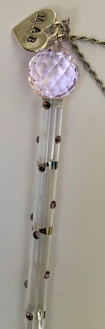 Load image into Gallery viewer, Personalized Crystal Yad For Bat Mitzvah - Personalized Crystal Torah Pointer Handcrafted With Swarovski Crystal
