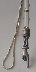 Load image into Gallery viewer, Crystal Torah Pointer - Pink Crystal Yad Handcrafted Using Swarovski Crystal - Bat Mitzvah Gift
