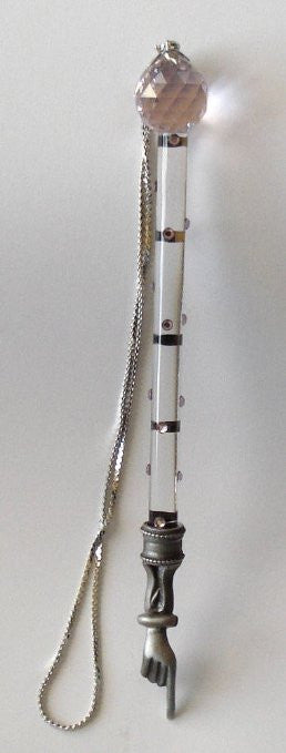 Crystal Torah Pointer - Pink Crystal Yad Handcrafted Using Swarovski Crystal - Bat Mitzvah Gift