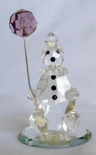 Crystal Balloon Clown Made with Swarovski Crystal - Crystal Clown Figurine