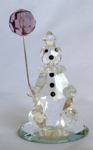 Crystal Balloon Clown Made with Swarovski Crystal - Crystal Clown Figurine