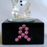 Load image into Gallery viewer, Crystal Balloon Clown Made with Swarovski Crystal on Marble Base with Pink Ribbon - Inspirational Gift - Breast Cancer
