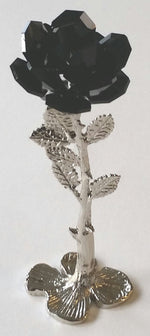 Load image into Gallery viewer, Black Crystal Rose - Black Rose Handcrafted By the Artisans At Bjcrystalgifts Using Swarovski Crystals - Fantasy Rose
