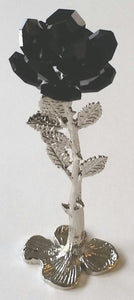 Black Crystal Rose - Black Rose Handcrafted By the Artisans At Bjcrystalgifts Using Swarovski Crystals - Fantasy Rose
