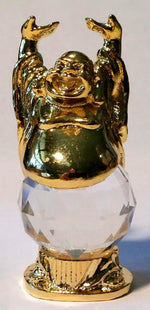 Load image into Gallery viewer, Buddha Crystal Figurine Handcrafted By the Artisans At Bjcrystal Gifts Using Swarovski Crystal
