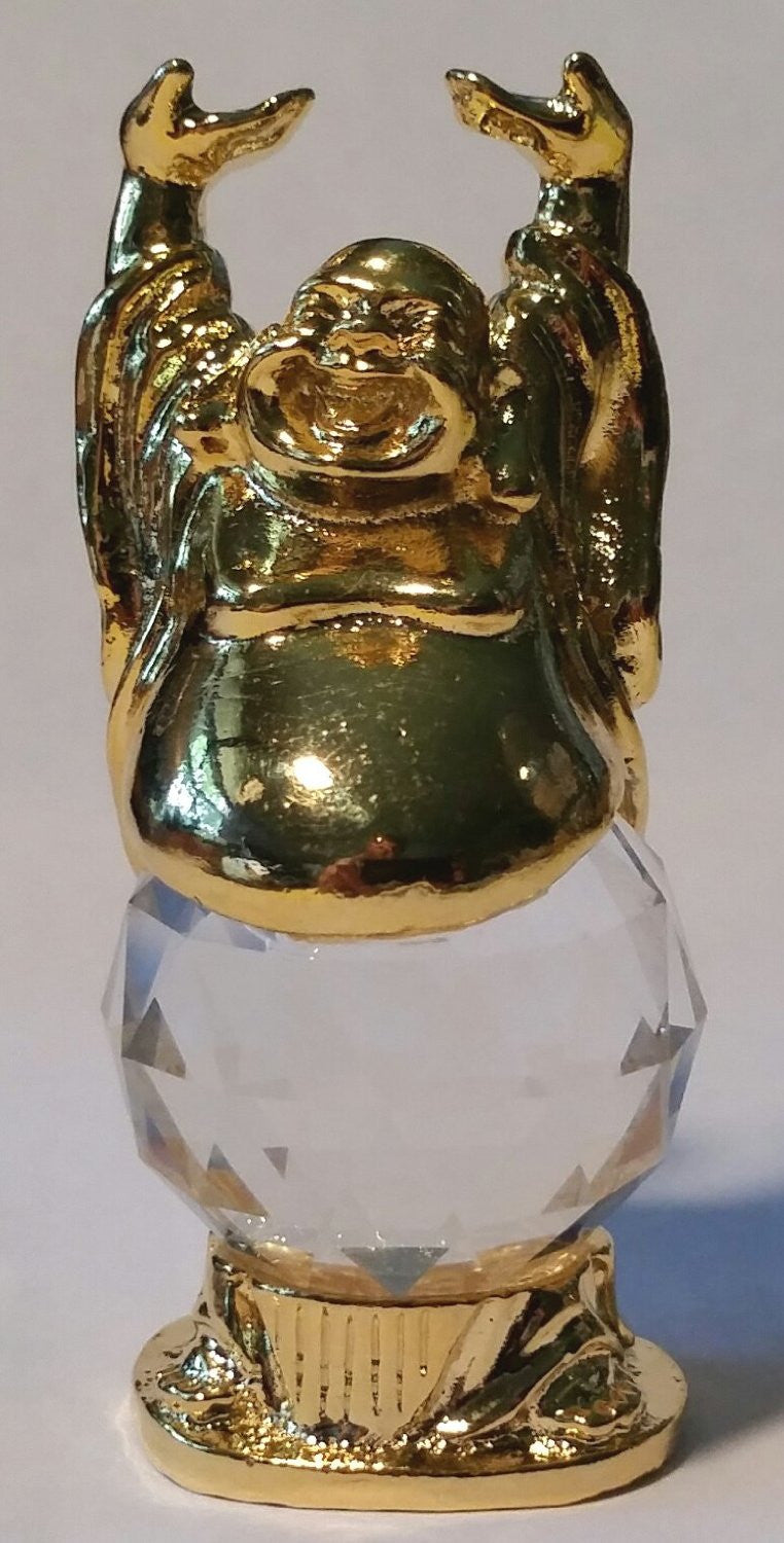 Buddha Crystal Figurine Handcrafted By the Artisans At Bjcrystal Gifts Using Swarovski Crystal