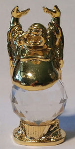 Buddha Crystal Figurine Handcrafted By the Artisans At Bjcrystal Gifts Using Swarovski Crystal