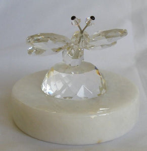 Butterfly Crystal Made with Swarovski Crystal on a Marble Base