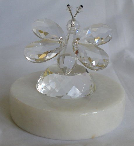Butterfly Crystal Made with Swarovski Crystal on a Marble Base