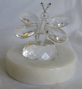 Butterfly Crystal Made with Swarovski Crystal on a Marble Base