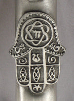Load image into Gallery viewer, Chamsa Mezuzah - Pewter
