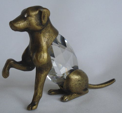 Dog Figurine Made Handcrafted By Bjcrystalgifts Using Swarovski Crystal