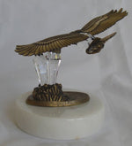 Load image into Gallery viewer, Crystal Eagle Made with Swarovski Crystal on White Marble Base

