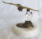 Load image into Gallery viewer, Crystal Eagle Made with Swarovski Crystal on White Marble Base
